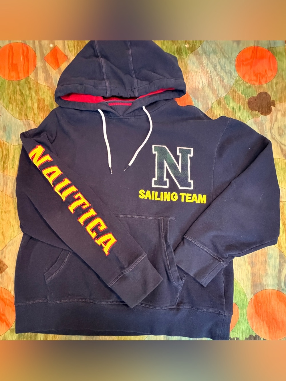 Nautica x Lil Yachty Collection Mens Navy Sailing Team Embroidered Hoodie Large